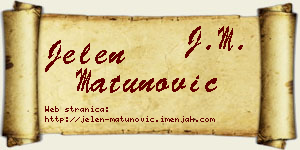 Jelen Matunović vizit kartica